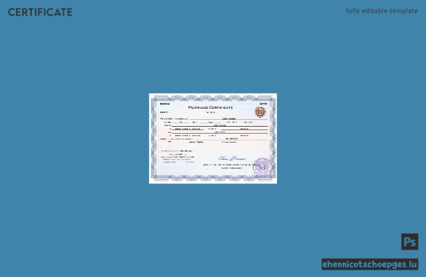 Paraguayische Heiratsurkunde – Beispielansicht in Word und PDF
